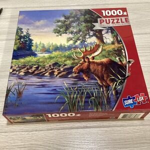 TCG SURELOX 1000 Pieces 27" x 19" Moose Cabin Scene *Factory Sealed*